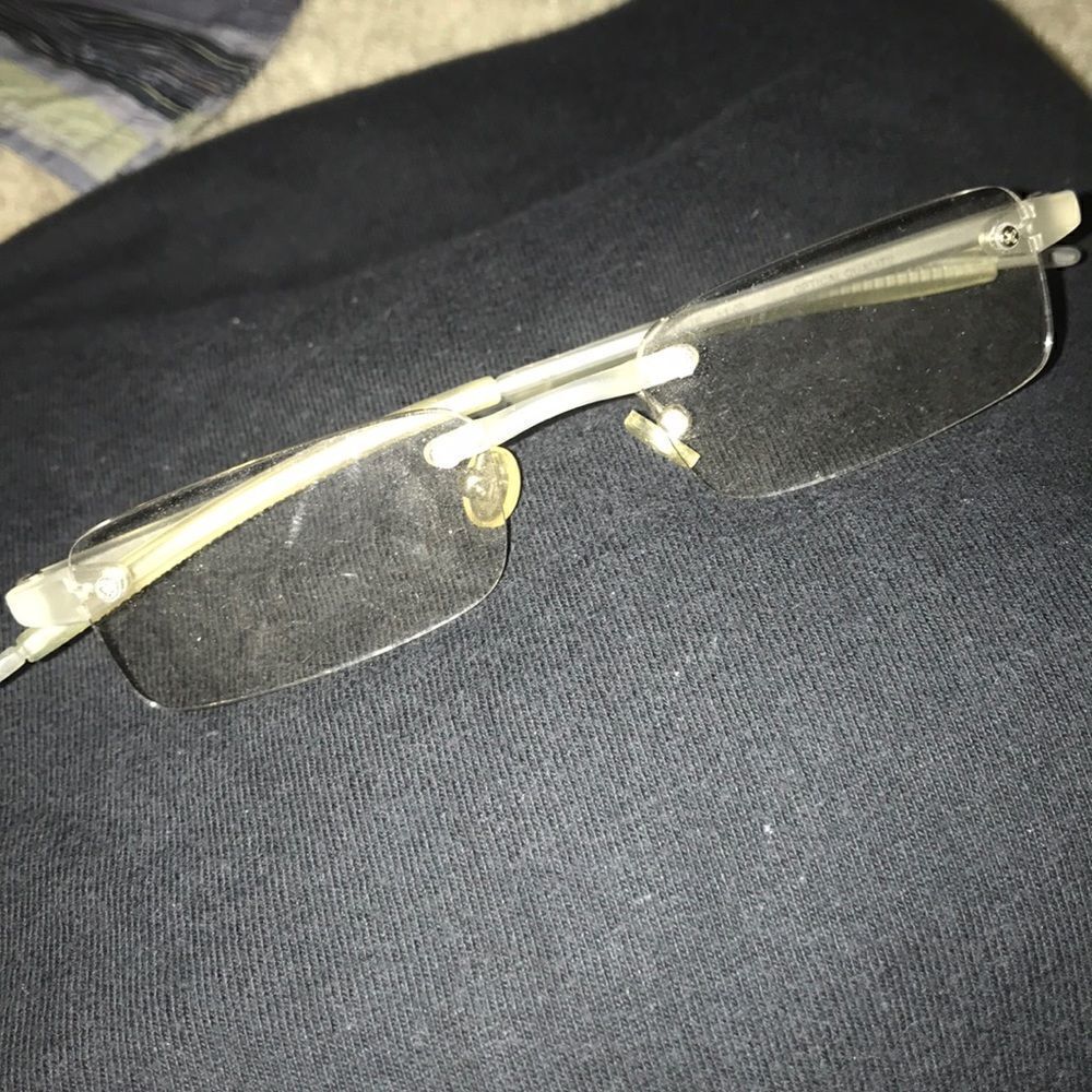 Eyeglass Readers +1.00 Clear Case Rectangle Frame with Case LIKE NEW